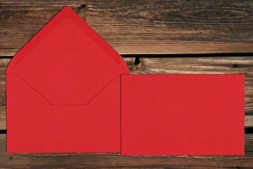 Briefhüllen 90x140 mm Nassklebend Korallenrot 120 g/qm